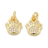 Brass Micro Pave Cubic Zirconia Pendants KK-U073-06G-1