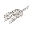 Non-Tarnish 201 Stainless Steel Pendnat Necklace with Cable Chains NJEW-E102-01P-02-1