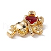 Brass with Cubic Zirconia Pendants KK-G439-63G-4