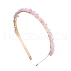Natural Rose Quartz Hair Bands PW-WGC1C33-01-1