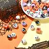 Halloween Theme Plating Acrylic Beads OACR-CJC0009-08-5