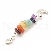 Chakra Theme Natural Gemstone Pendant Decorations HJEW-JM00645-02-4