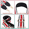 WADORN 3Pcs 3 Colors Adjustable Stripe Pattern Polyester Webbing Bag Straps FIND-WR0009-50B-3