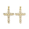 Rack Plating Brass Micro Pave Cubic Zirconia Pendants ZIRC-I061-05G-2