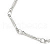 304 Stainless Steel Twisted Bar Chains Bracelet Making AJEW-JB01352-3