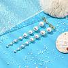 Mother's Day Jewellery Shell Pearl Round Stud Earrings for Women EJEW-JE06195-02-2