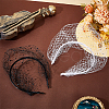 AHADERMAKER 2Pcs 2 Styles Cloth Mesh Veil Headband MRMJ-GA0001-25-5