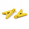 Spray Painted Alloy  2-Loop Link Pendants X-PALLOY-T075-48A-RS-3