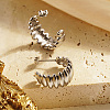 Non-Tarnish 304 Stainless Steel Oval Beaded Ring Stud Earrings SP8532-2-2
