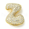 Rack Plating Brass Cubic Zirconia Pendants KK-S378-02G-Z-1
