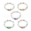 Handmade Polymer Clay Heishi Surfer Stretch Bracelet BJEW-JB08903-1