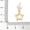Natural Cultured Freshwater Pearl & Brass Pendants KK-U062-06G-3