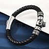 Braided Microfiber Leather Cord Bracelets BJEW-D304-08AS-1