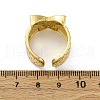Brass Micro Pave Clear Cubic Zirconia Cuff Rings for Women RJEW-H248-08G-02-5