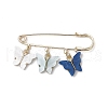 Butterfly Alloy Acrylic Pendant Brooches JEWB-BR00184-01-2