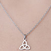 201 Stainless Steel Sailor's Knot Pendant Necklace NJEW-OY001-40-1