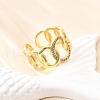 Brass Micro Pave Cubic Zirconia Cuff Rings for Women RJEW-F184-16G-4