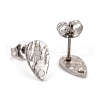 Non-Tarnish 304 Stainless Steel Stud Earring Findings STAS-O119-28P-2