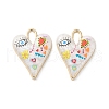 Rack Plating Alloy Enamel Pendants FIND-C050-09G-06-1