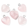 Natural Rose Quartz Pendants G-E603-01P-02-1