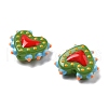 Handmade Lampwork Bumpy Beads Heart LAMP-V001-07E-3