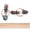 Natural Amethyst & Labradorite Big Pendants G-A227-05R-3