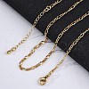 Brass Figaro Chains Necklaces for Women NJEW-D302-01G-1