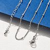 2MM Brass Satellite Chain Necklaces for Women NJEW-D302-49P-2