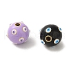 Brass Enamel Beads KK-R162-039G-2