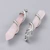 Natural Rose Quartz Big Pointed Pendants X-G-F696-B13-3