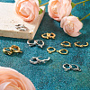  8 Pairs 8 Style Brass Hoop Earrings EJEW-PJ0001-05-5