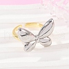 Brass Adjustable Open Cuff Rings for Women RJEW-Q030-03GP-1
