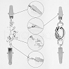 WADORN 6Pcs 6 Styles Branch/Starfish/Flower Vintage Alloy & Iron Cardigan Clips AJEW-WR0002-09-3