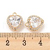 Brass Micro Pave Cubic Zirconia Charm KK-E090-05G-3