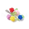 Rose Resin Pendants PALLOY-JF03758-3