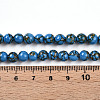 Synthetic Gold Line Turquoise Beads Strands G-A255-A03-02A-5
