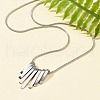 304 Stainless Steel Tassel Pendant Necklaces NEJW-V001-13P-4