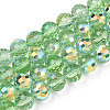 Transparent Electroplate Glass Beads Strands EGLA-N012-001-B13-1