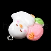 Cute Opaque Resin Pendants RESI-L038-07P-02-4