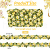 3D Flower Embroidery Polyester Lace Trim SRIB-WH0011-141C-2