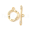 Brass Micro Pave Clear Cubic Zirconia Toggle Clasps KK-P234-81G-1