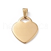 PVD Vacuum Plating 304 Stainless Steel Pendants STAS-G284-19G-1