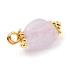Natural Amethyst Charms PALLOY-JF01093-01-2