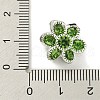 Brass Peridot Rhinestone Beads KK-I715-27S-01-3