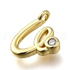 Brass Micro Pave Cubic Zirconia Pendants KK-B132-12G-V-2