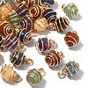 35Pcs 7 Colors Chakra Natural Mixed Gemstone Pendants PALLOY-CJ00050-9