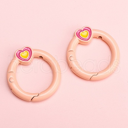 Alloy Enamel Spring Gate Rings PW-WG74BFF-06-1