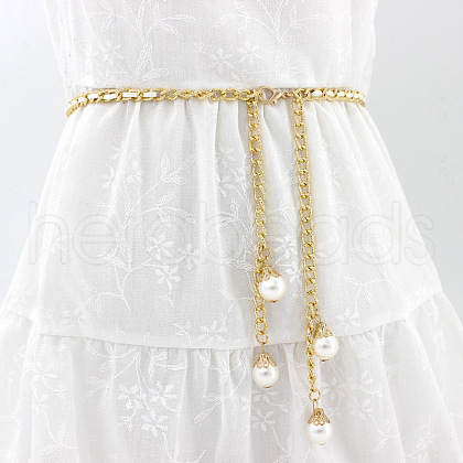 Alloy with Plastic Round Beaded Waist Beads FS-WGA9A61-02-1