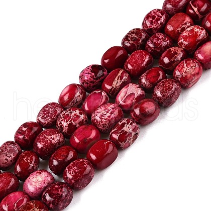 Natural Imperial Jasper Beads Strands G-N342-62E-1