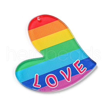 Valentine's Day Acrylic Pendants OACR-A026-02B-1